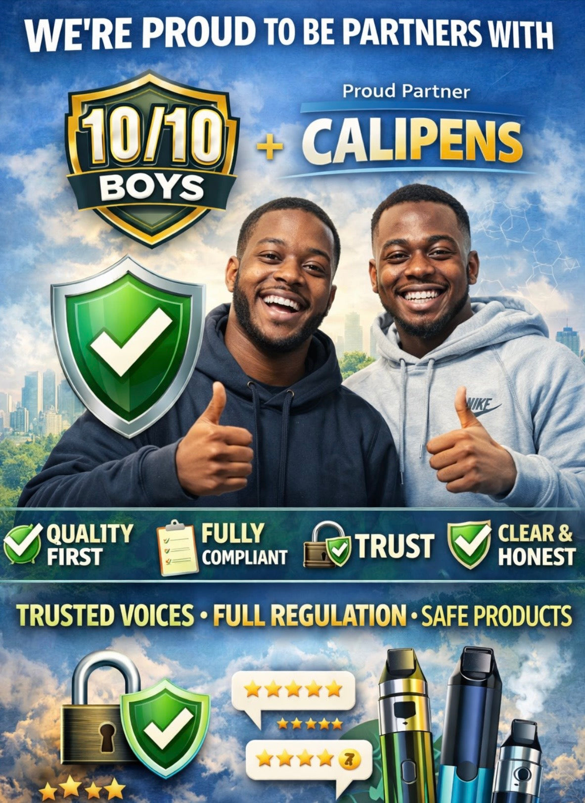 We’re Proud To Be Partners With 10/10 Boys