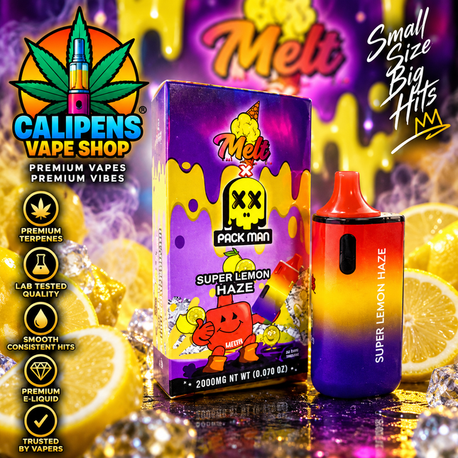X1 Pack Man X Melt Digital LCD HHCP Filled Vape 1.0ml EU Regulated
