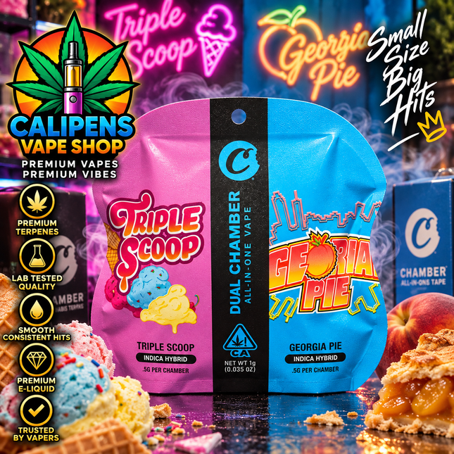 🍪 X1 Cookies Dual Chamber HHCP Filled Vapes 1.0ml EU Regulated