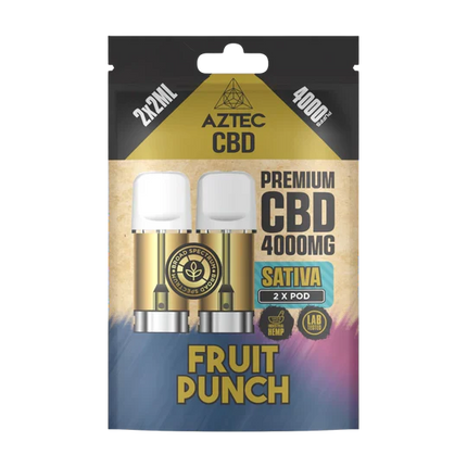 🌿 Aztec CBD 4000mg Broad Spectrum Refill CBD Pods X2ml Pods