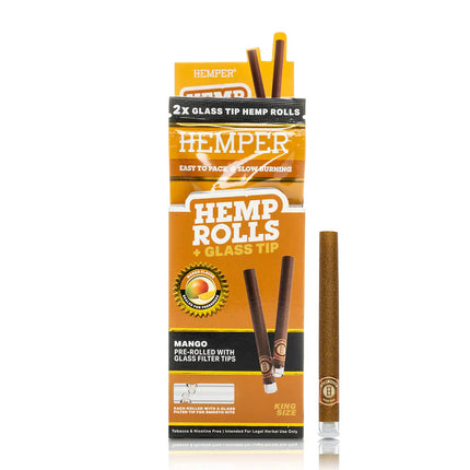 Hemper Hemp Rolls King Size + Glass Tip