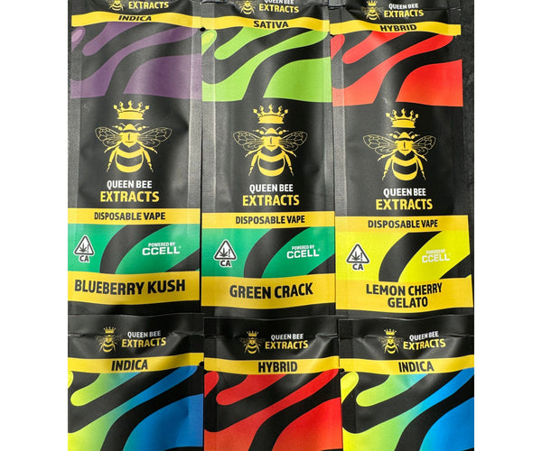 X1 (Sample) Queen Bee Extracts THCP Filled Vapes 1 Gram Sativa 1.0ml.   CaliPens