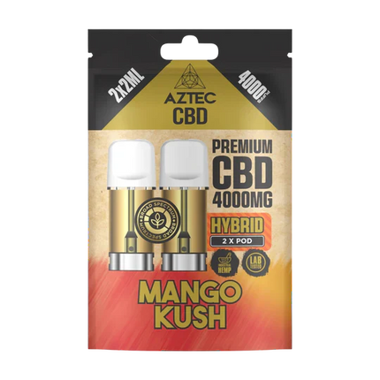 🌿 Aztec CBD 4000mg Broad Spectrum Refill CBD Pods X2ml Pods