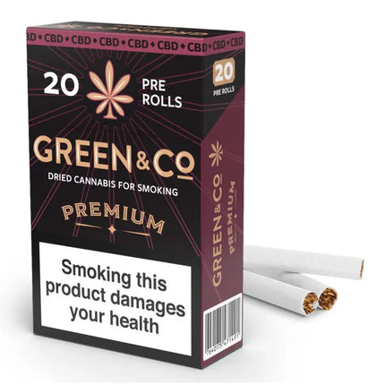 Green & Co Premium CBD Hemp Pre Rolled Cigarettes