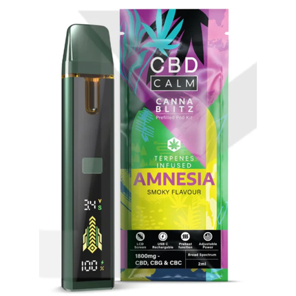 2ml CBD Calm CANNABLITZ 1800mg Prefilled Vape Kit