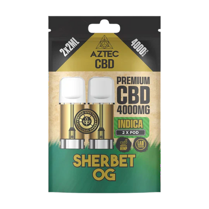 🌿 Aztec CBD 4000mg Broad Spectrum Refill CBD Pods X2ml Pods