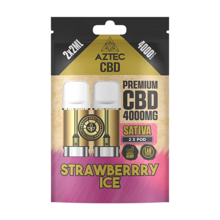 🌿 Aztec CBD 4000mg Broad Spectrum Refill CBD Pods X2ml Pods