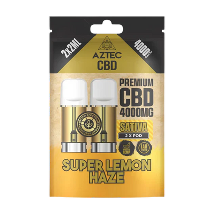 🌿 Aztec CBD 4000mg Broad Spectrum Refill CBD Pods X2ml Pods