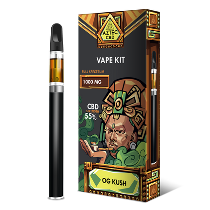 Aztec Potent CBD 1000mg Full Spectrum Vape Kit