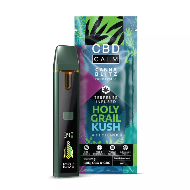 2ml CBD Calm CANNABLITZ 1800mg Prefilled Vape Kit