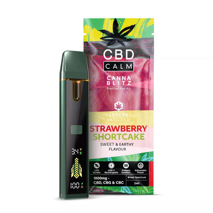 2ml CBD Calm CANNABLITZ 1800mg Prefilled Vape Kit