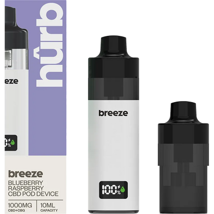 Hurb Breeze CBD +CBG Pod + Device 1000MG 10ML